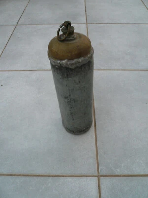 Ancienne gourde bouillotte en fer galvanisé - Photo 1/3