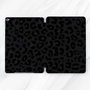 Black Leopard Print Boho Dark Case For iPad 10.2 Air 3 4 5 Pro 9.7 11 12.9 Mini - Picture 1 of 6