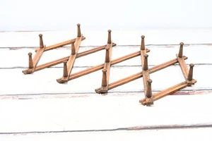 Antique / Vintage Expanding Accordion 13 Hook Coat Rack Up to 73"W - Picture 1 of 14
