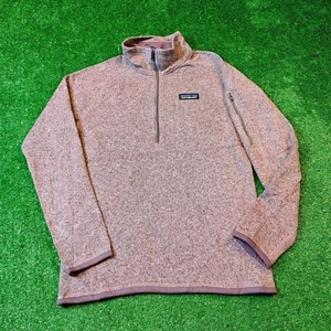 Patagonia Maglione Pile Unisex XS Pullover 1/3 Zip Rosa Outdoor Casual Classico - Foto 1 di 11