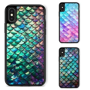 Shockproof For iPhone XS 11 12 13 14 15 16 Pro Max mermaid scale pattern - Picture 1 of 25