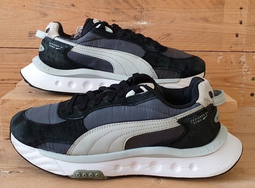 Puma Wild Rider scarpe da ginnastica basse scamosciate 381517 02 nere Castlerock UK7 US8 EU40.5