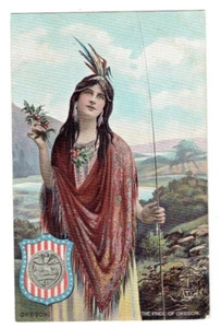 Raphael Tuck State Belles Series The Pride of Oregon OR Postcard Unposted - Picture 1 of 2
