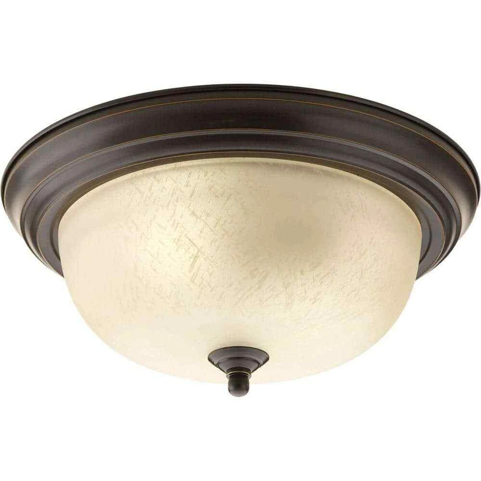 Progress Lighting P3925-20eul Melon Flush Mount Light Antique Bronze