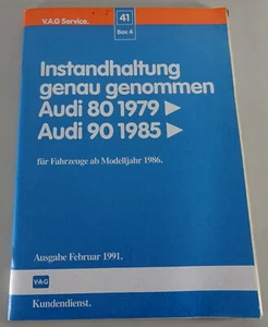 Manual de Taller Instandhaltung Genau Genommen Audi 80 ,90 B2 Tipo 81 Desde 1986 - Imagen 1 de 5
