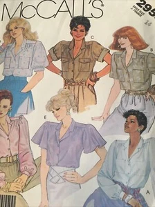 1987 McCalls 2955 Vintage Schnittmuster Damen Blusen Größe 14 - Bild 1 von 12