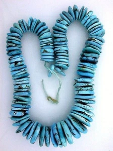 AMAZING Graduated Natural Rondelle Turquoise Gem Bead 16 Inch Strand ebs5646 - Picture 1 of 1