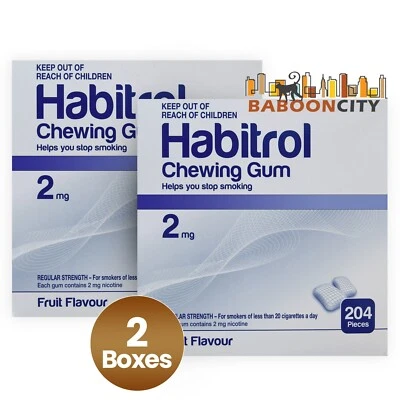 Goma de Nicotina Habitrol 2mg Sabor Fruta (408 piezas en total = 2 cajas) NUEVA 04/2027 Foto 1 de 2