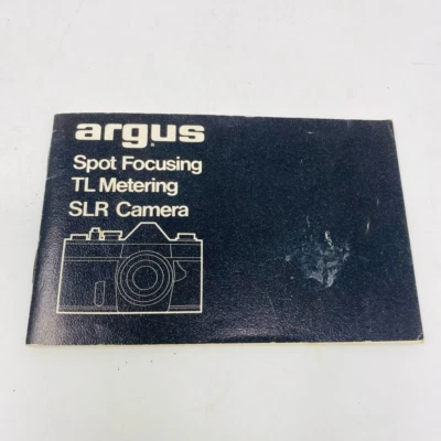 Argus User Manual Only For Spot Focusing TL Metering SLR Camera Printed Japan - Image 1 of 3