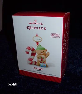 NEW Hallmark I AM TWO! Child's Age Series Bear Ornament, Can Be Personalized - Picture 1 of 3