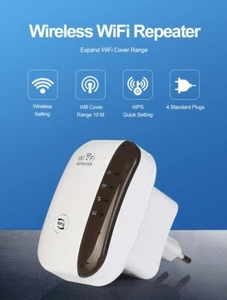 WiFi Signal Extender Range Repeater Booster Internet Verstärker 300 Mbps -- UK Stecker - Bild 1 von 17