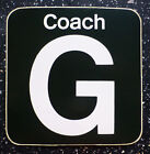 Vintage British Rail Sticker - Coach G - Carriage Letter