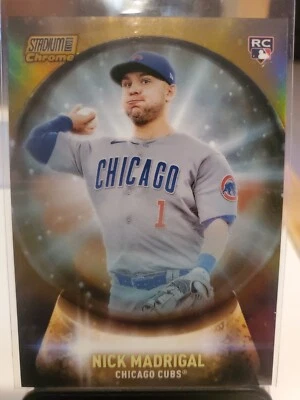 2021 TOPPS STADIUM CLUB CHROME GOLD REFRACTOR ROOKIE NICK MADRIGAL RC /50  - Image 1 of 3