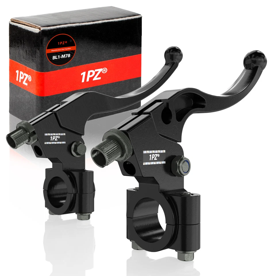 Shorty Black Clutch & Drum Brake Lever Perch Assembly Yamaha 7/8" 22mm Handlebar - Image 1 of 4