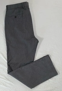 Ralph Lauren Flat Front Washable Dress Pants, Slacks. Gray Twill, Men's 33X32. - Picture 1 of 9
