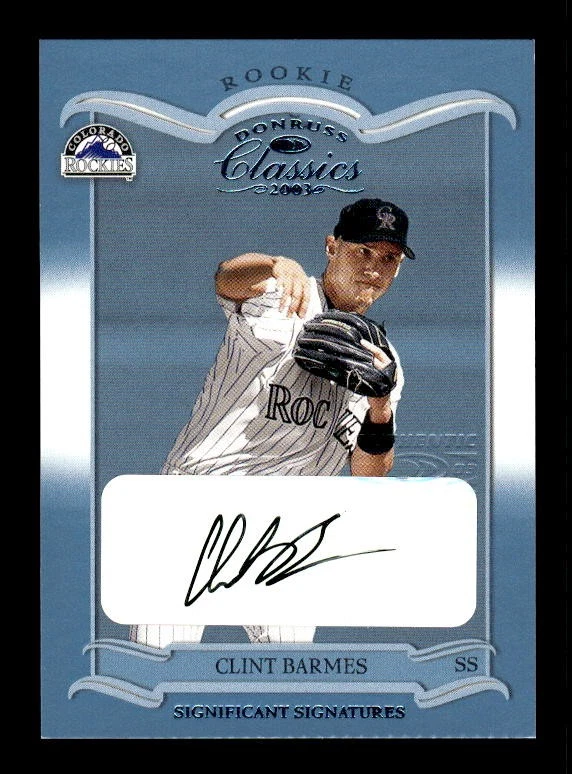 2003 Donruss Classics #190 Clint Barmes Significant Signatures #/100 - Image 1 of 2