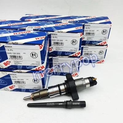 6X Cummins 0445120255 Fuel Injector For 2003-2004 Dodge Ram 2500 3500 5.9L Bosch - Imagem 1 de 4