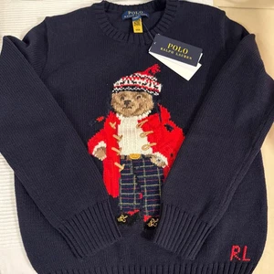 Polo Ralph Lauren Polo Bear Baumwolle Kaschmir Pullover Weihnachten S - Bild 1 von 3