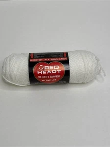 Filato acrilico Red Heart Super Saver bianco 3 oz - Foto 1 di 6
