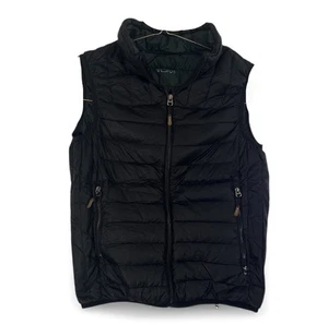 Tumi Pax Puffer Vest Womens S Black Full Zip Goose Down Travel Packable Pillow - Picture 1 of 7