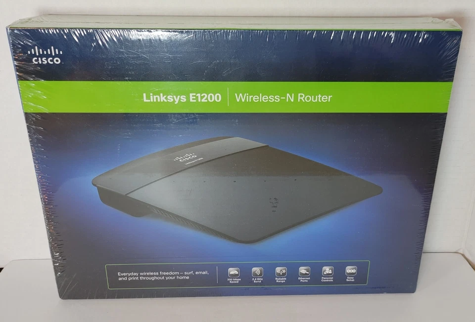 Linksys E1200 Wireless-N-Router N300 4-Port 10/100 (NEW SEALED)  - Image 1 of 1