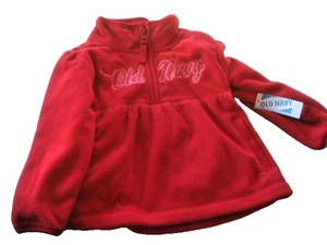 Girls Fleece Top Red Old Navy Size 18-24 Months NEW - Picture 1 of 2