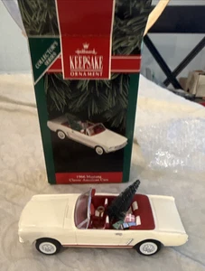 1966 Mustang Classic American Cars Hallmark Keepsake Ornament w/ Christmas Tree - Picture 1 of 12