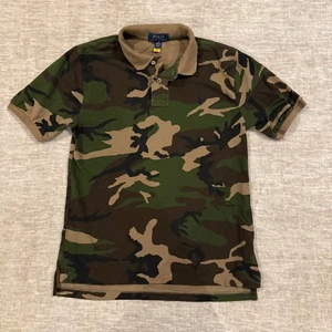 Polo Ralph Lauren Camouflage Polo Shirt Short Sleeve Casual Top L/G (14-16) - Picture 1 of 4