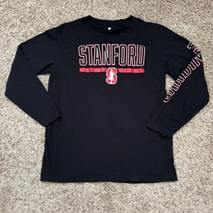 Stanford University Long Sleeve T-Shirt Men's XL Black Stanford Cardinal Logo - Picture 1 of 14