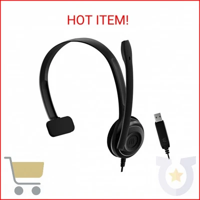 EPOS PC 7 USB Wired Headset – Lightweight Noise-Cancelling Boom Mic, Wideband Au - Image 1 of 2