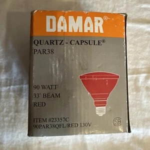Damar 23357C 90PAR38QFL/ROT 90W PAR38 Halogen Fluter 33* Strahl NEW OLD STOCK - Bild 1 von 4