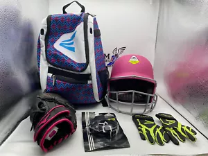JUGEND BASEBALLAUSRÜSTUNG SET, Fledermaushelm, Schlaghandschuhe, Handschuh, Tragetasche - Bild 1 von 15