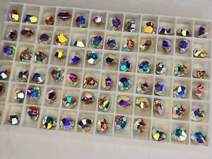  Swarovski 200 pieces Aurore Boreale Crystal Heart-Shaped 4800 8.8 x 8.0 mm  