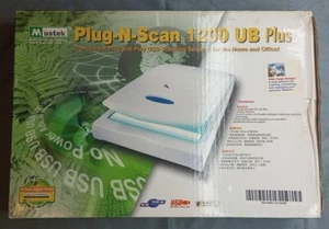 Mustek Plug-n-Scan 1200 UB Flatbed Scanner - USB Powered Scan with Software NOS - Picture 1 of 13