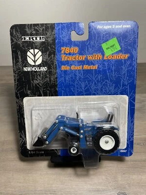 ERTL New Holland 7840 Tractor with Loader - ERTL 3297 - Vintage 2000 - New! - Изображение 1 из 4