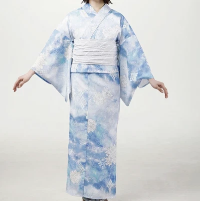 Jujutsu Kaisen Satoru Gojo Model Women's Yukata & Obi Set Blue Size M limited FS - Image 1 of 4