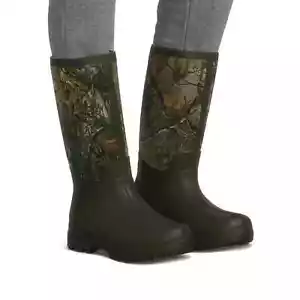 OZARK TRAIL - SIZE: 8 - Camo Pull-On 13-Inch Muk Hunting Boots W/Traction - NEW! - Picture 1 of 6