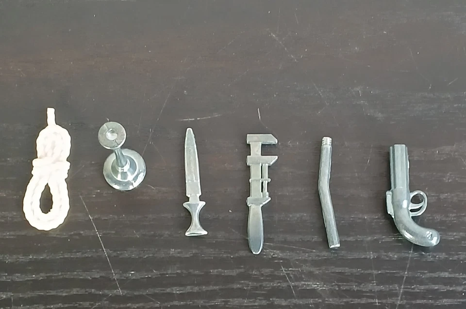 Vintage 1998 Clue Replacement Piece Part 6 Weapons Pieces Complete  - Image 1 of 1