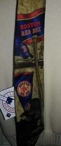 Boston Red Sox baseball bat pennant helmet nostalgia Silk NECKTIE MLB NECK TIE - Picture 1 of 2