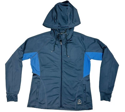 Thomas Cook Equestrian Women's Full Zip Hooded Jacket Size M Blue Stretch — 第 1/4 张图片