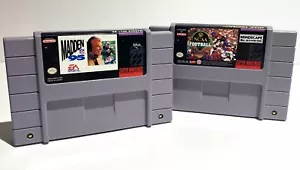 Madden 95 / NCAA Football-Bundle-Super Nintendo-SNES- GUC - Picture 1 of 12