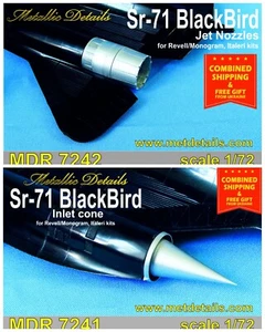 Bundle lot of Metallic Details MDR7241 + MDR7242 SR-71 Inlet Cones + Jet nozzles - Picture 1 of 12