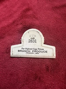Vintage Advertising Receipt Clip for Brasch Produce in Fremont, WI.  Phone 2831! - Picture 1 of 5