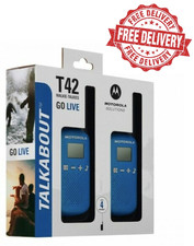 Motorola Talkabout T42 Twin Pack of Two-way Radios in Blue | Free Delivery