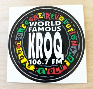 KROQ 106.7 World Famous Reggae Revolution Sticker 1990's 4" Round - Picture 1 of 1