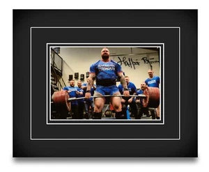 Foto autógrafa firmada por Hafthor Bjornsson 10x8 hombre fuerte exhibición de regalo + certificado de autenticidad - Imagen 1 de 3