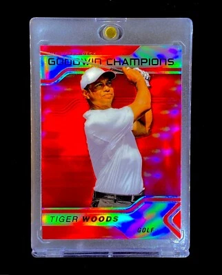 Карта для гольфа TIGER WOODS RED REFRACTOR РЕДКАЯ EMERALD PRIZM ГОЛОГРАФИЧЕСКАЯ Upper Deck - Изображение 1 из 4