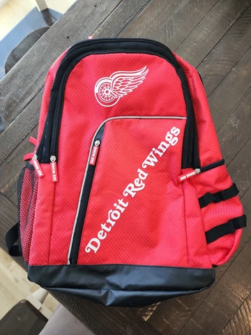 Detroit Red Wings Red & Black Backpack NHL Hockey Cover