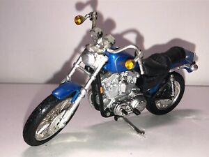 304- Harley-Davidson Motorcycles moto blue azul die-cast 1:18 custom bike Maisto