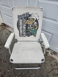Vintage Dallas Cowboys Very Rare 1980s NFL Aluminum Folding Lawn Chair Old Retro - Picture 1 of 5